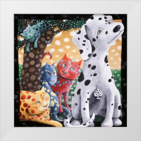 The World We Weave White Modern Wood Framed Art Print by Seeley, Laura