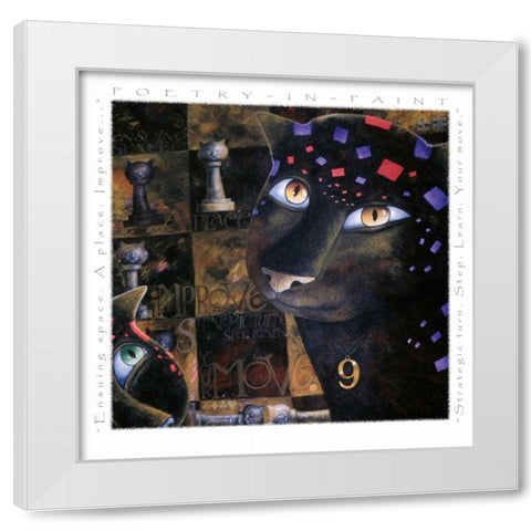 Your Move-Poetry in Paint White Modern Wood Framed Art Print by Seeley, Laura