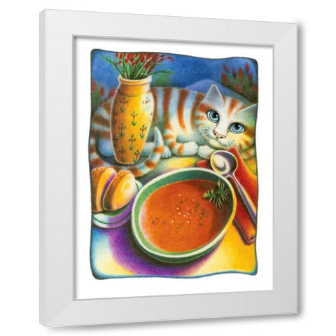 Tomato Bisque White Modern Wood Framed Art Print by Seeley, Laura