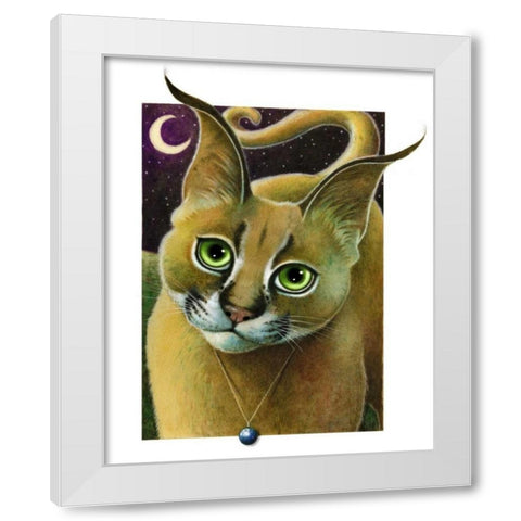 Whisper (Green) White Modern Wood Framed Art Print by Seeley, Laura