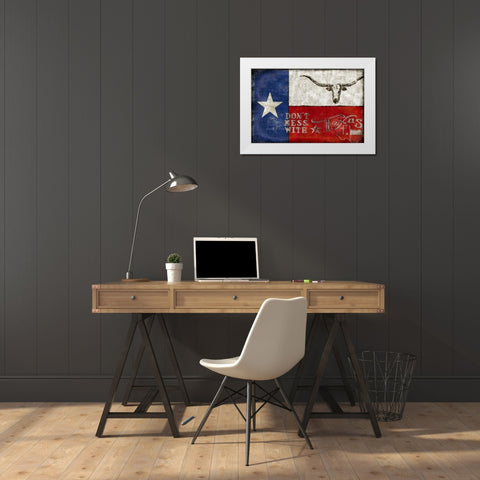 Texas Proud White Modern Wood Framed Art Print by Wilson, Luke