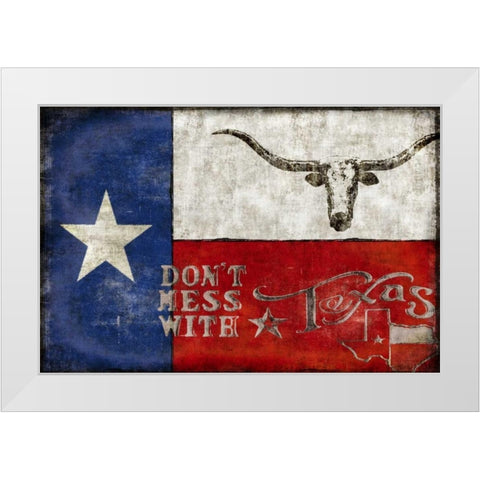 Texas Proud White Modern Wood Framed Art Print by Wilson, Luke