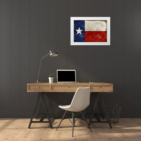 Lone Star White Modern Wood Framed Art Print by Wilson, Luke