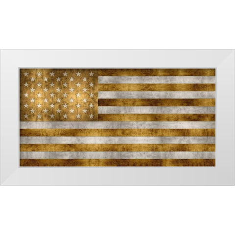 Glory In Gold White Modern Wood Framed Art Print by Wilson, Luke