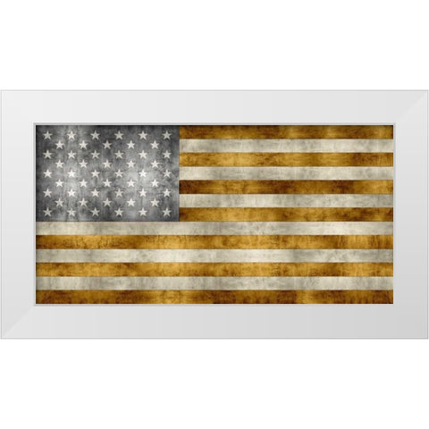 Golden Pledge White Modern Wood Framed Art Print by Wilson, Luke