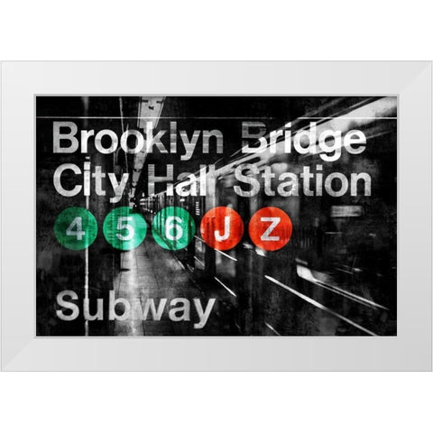 NYC Subway Station I White Modern Wood Framed Art Print by Wilson, Luke