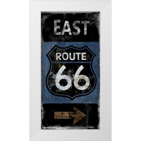 Route 66 East White Modern Wood Framed Art Print by Wilson, Luke