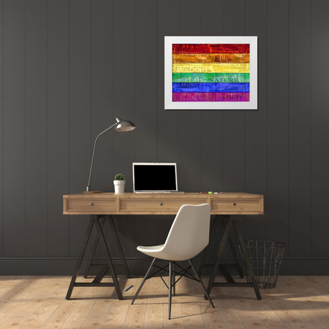 Pride White Modern Wood Framed Art Print by Wilson, Luke