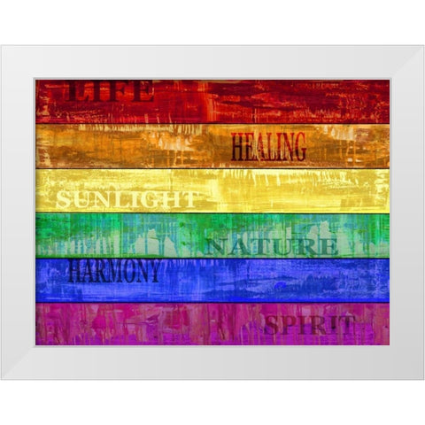 Pride White Modern Wood Framed Art Print by Wilson, Luke