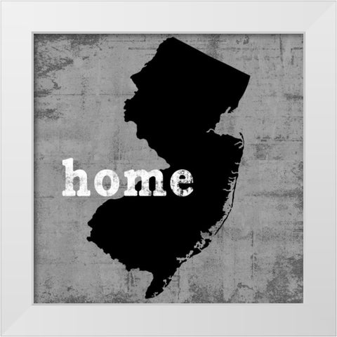 New JerseyÂ  White Modern Wood Framed Art Print by Wilson, Luke