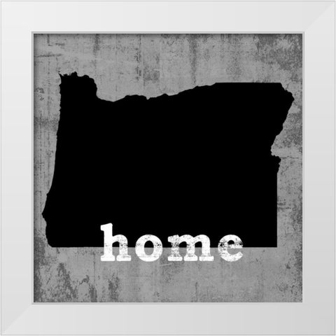OregonÂ  White Modern Wood Framed Art Print by Wilson, Luke