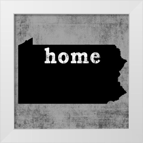 Pennsylvania White Modern Wood Framed Art Print by Wilson, Luke