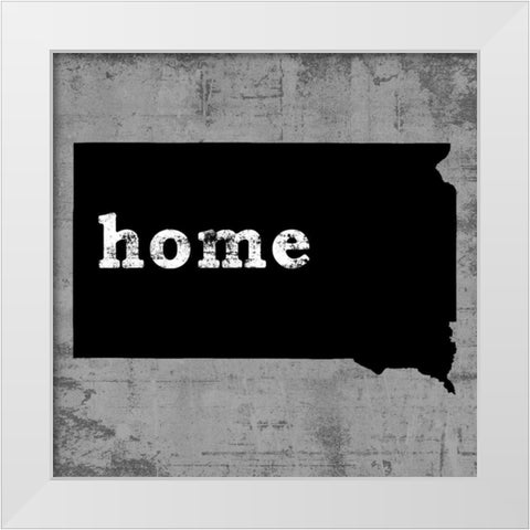 South DakotaÂ  White Modern Wood Framed Art Print by Wilson, Luke