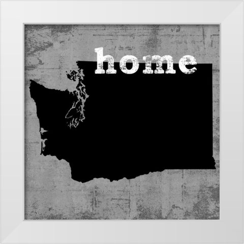 WashingtonÂ  White Modern Wood Framed Art Print by Wilson, Luke