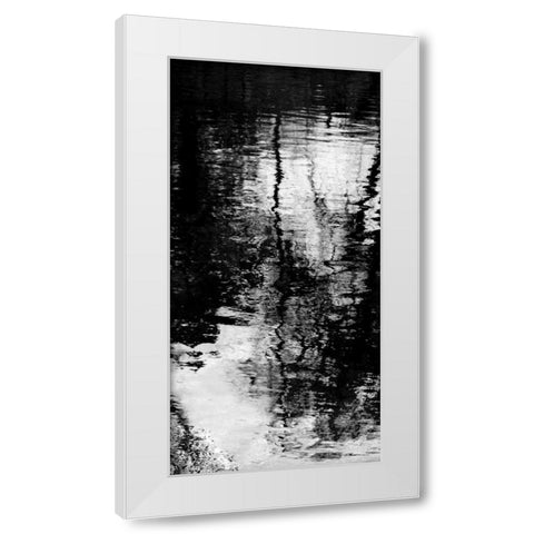 Reflecting Triptych II White Modern Wood Framed Art Print by Barrett, Michael