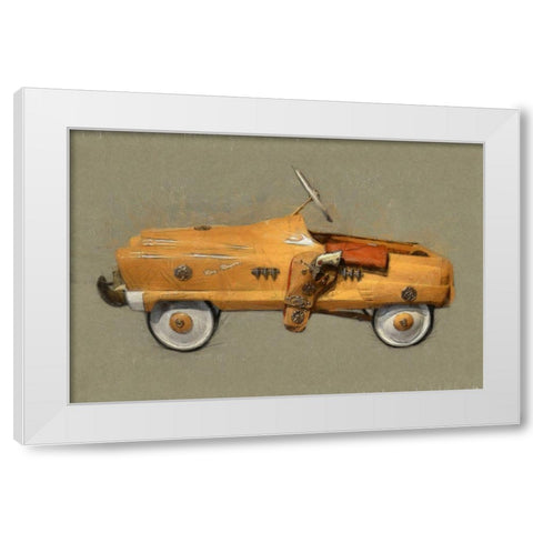 Roy Rogers Pedal Car White Modern Wood Framed Art Print by Calkins, Michelle