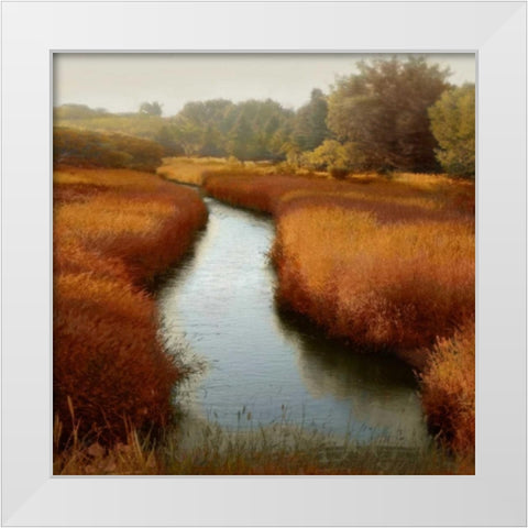 Sunlit Pond I White Modern Wood Framed Art Print by Clark, Madeline