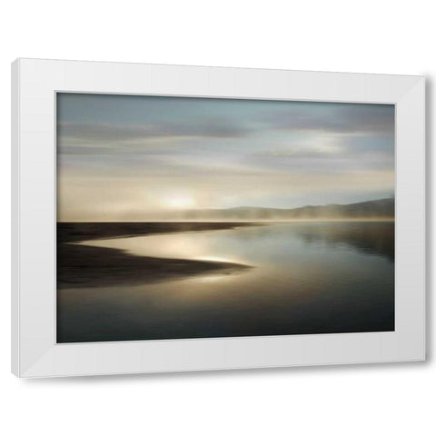 First Light White Modern Wood Framed Art Print by Clark, Madeline