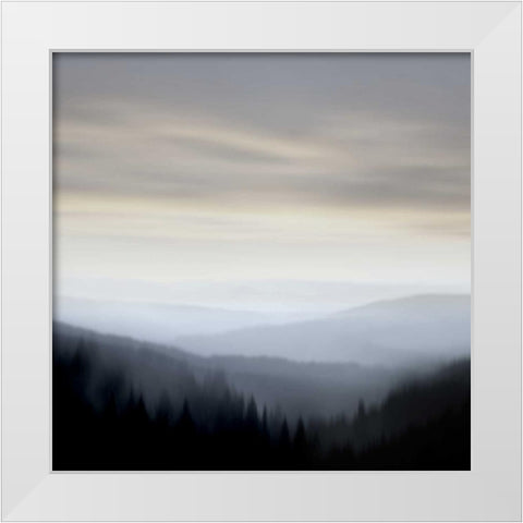 Mountain Vista I White Modern Wood Framed Art Print by Clark, Madeline