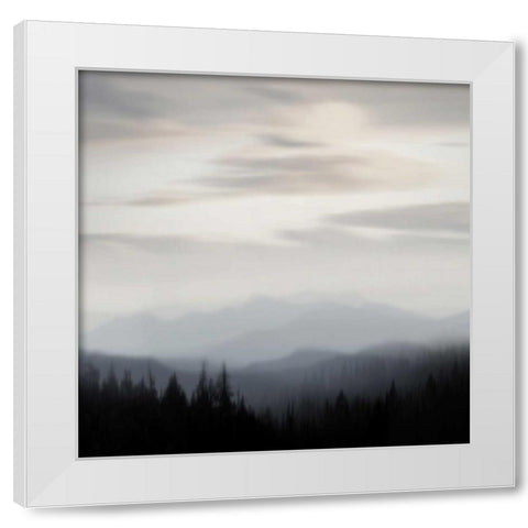 Mountain Vista II White Modern Wood Framed Art Print by Clark, Madeline