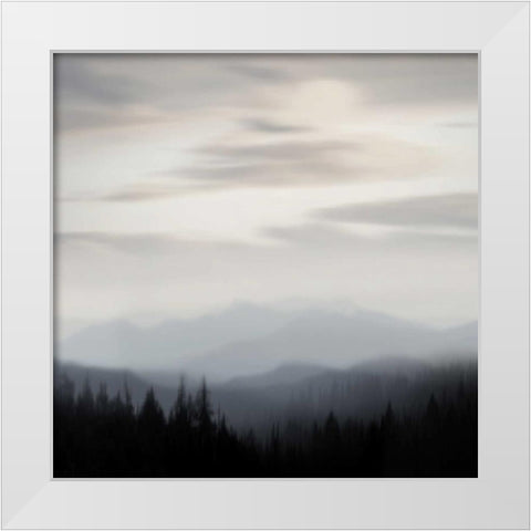 Mountain Vista II White Modern Wood Framed Art Print by Clark, Madeline