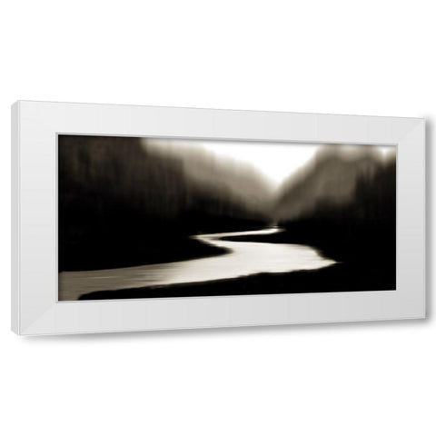 River at Day Break I White Modern Wood Framed Art Print by Clark, Madeline