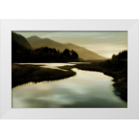 Calm River I White Modern Wood Framed Art Print by Clark, Madeline