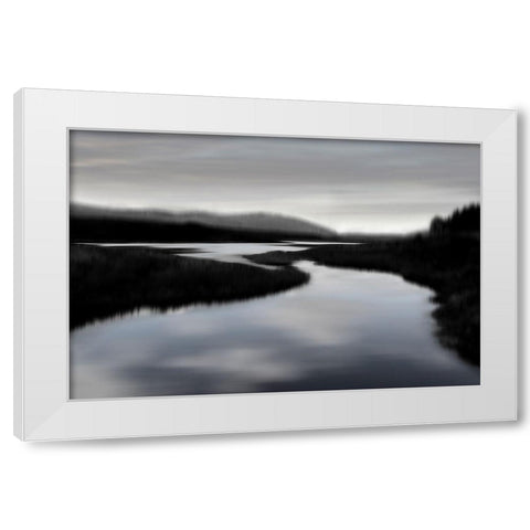 Calm River II White Modern Wood Framed Art Print by Clark, Madeline