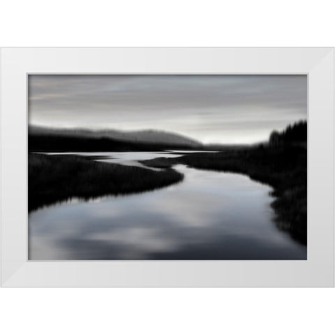 Calm River II White Modern Wood Framed Art Print by Clark, Madeline