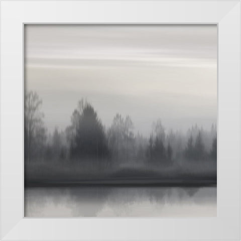 At Dawn Neutral II White Modern Wood Framed Art Print by Clark, Madeline