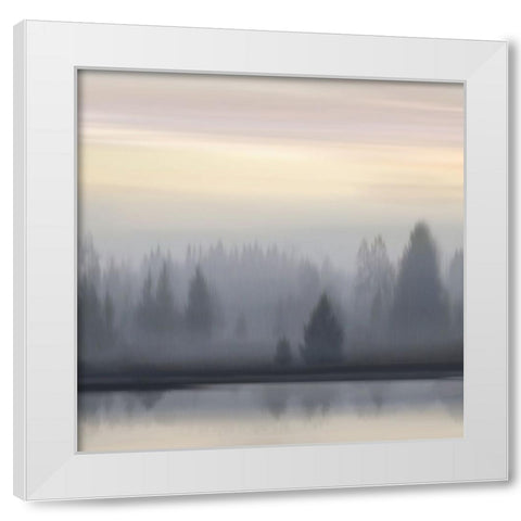 At Dawn Soft Sky I White Modern Wood Framed Art Print by Clark, Madeline