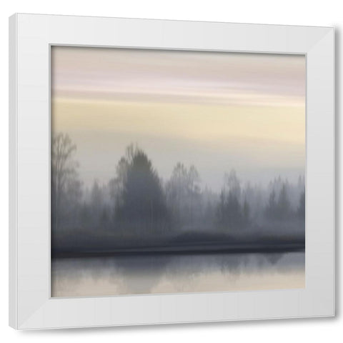 At Dawn Soft Sky II White Modern Wood Framed Art Print by Clark, Madeline