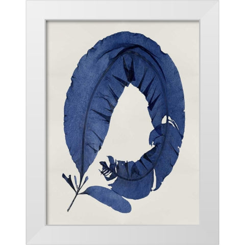 Sea Life - Indigo I White Modern Wood Framed Art Print by Miller, Melonie