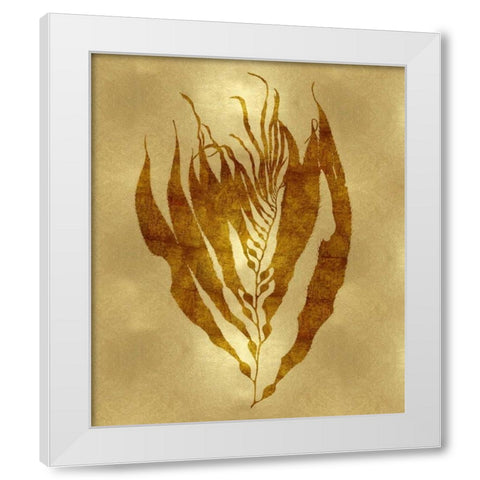 Sea Life - Gold I White Modern Wood Framed Art Print by Miller, Melonie