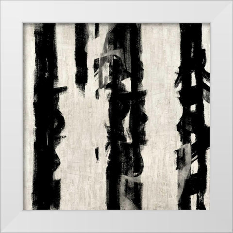 Here and Now III White Modern Wood Framed Art Print by Hansen, Max