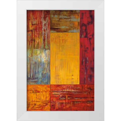 Impronta I White Modern Wood Framed Art Print by Hansen, Max