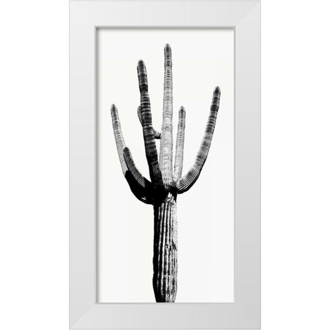 Saguaro Black and White I White Modern Wood Framed Art Print by Jensen, Mia