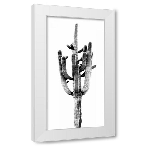 Saguaro Black and White II White Modern Wood Framed Art Print by Jensen, Mia