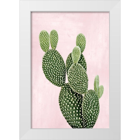 Cactus on Pink V White Modern Wood Framed Art Print by Jensen, Mia