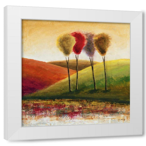 Endless Hills I White Modern Wood Framed Art Print by Klung, Mike