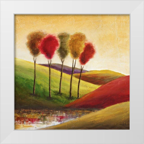 Endless Hills II White Modern Wood Framed Art Print by Klung, Mike
