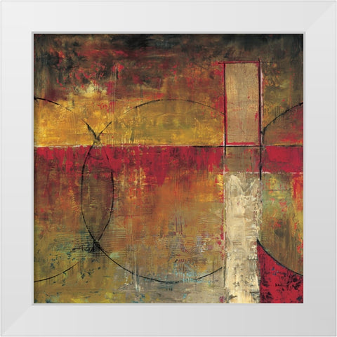 Motion I White Modern Wood Framed Art Print by Klung, Mike