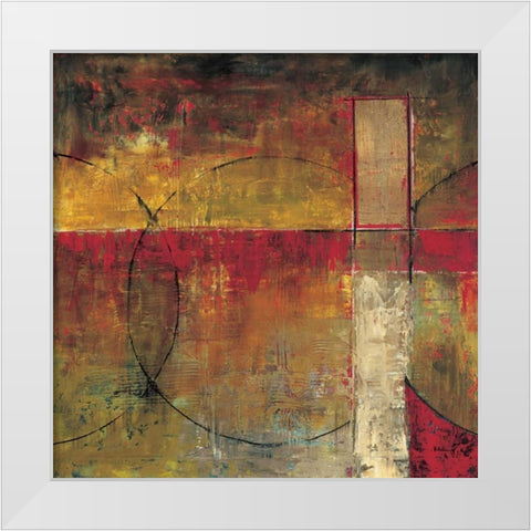 Motion I White Modern Wood Framed Art Print by Klung, Mike