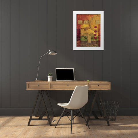 Journey I White Modern Wood Framed Art Print by Klung, Mike