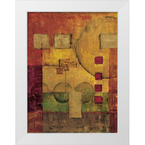Journey I White Modern Wood Framed Art Print by Klung, Mike