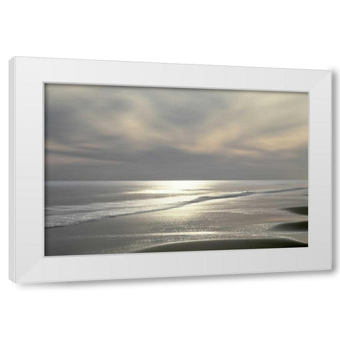 Silver Light White Modern Wood Framed Art Print by Olsen, Maggie