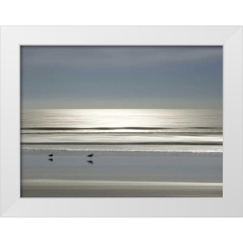 Partners White Modern Wood Framed Art Print by Olsen, Maggie