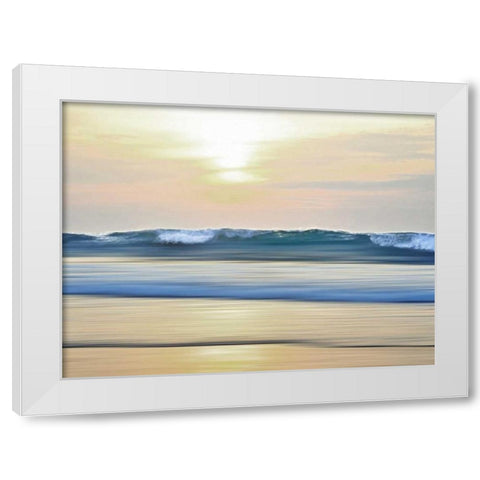 Waves White Modern Wood Framed Art Print by Olsen, Maggie