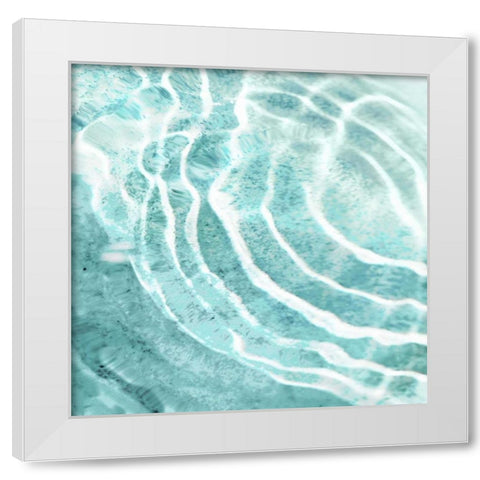 Aqua Ripple Reflection I White Modern Wood Framed Art Print by Olsen, Maggie