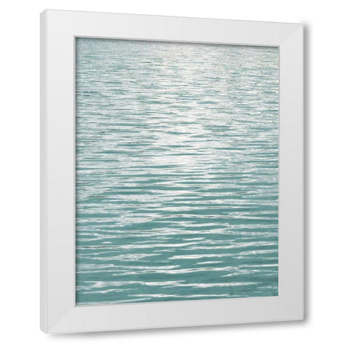 Ocean Current Aqua II White Modern Wood Framed Art Print by Olsen, Maggie